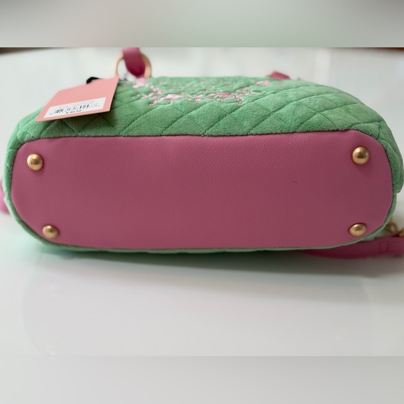 Juicy Couture Pink and Green Quilted Crossover Bag. NWT - Picture 5 of 14